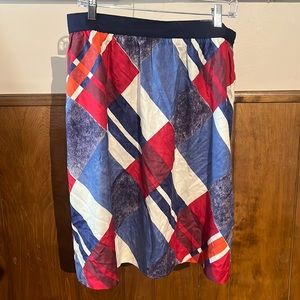 Ll bean silk preppy skirt